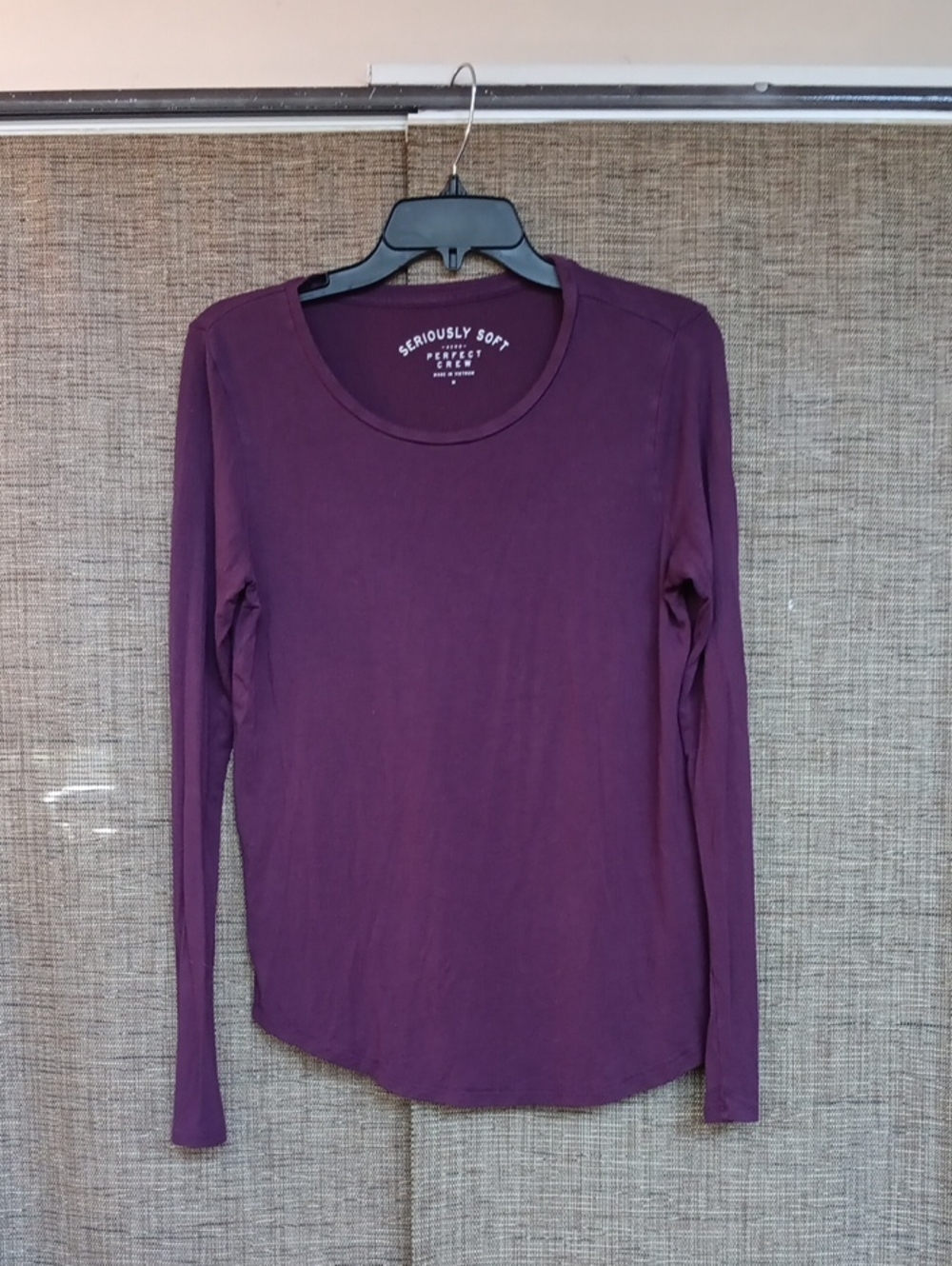 Aero Plum Long-Sleeve Crewneck Top